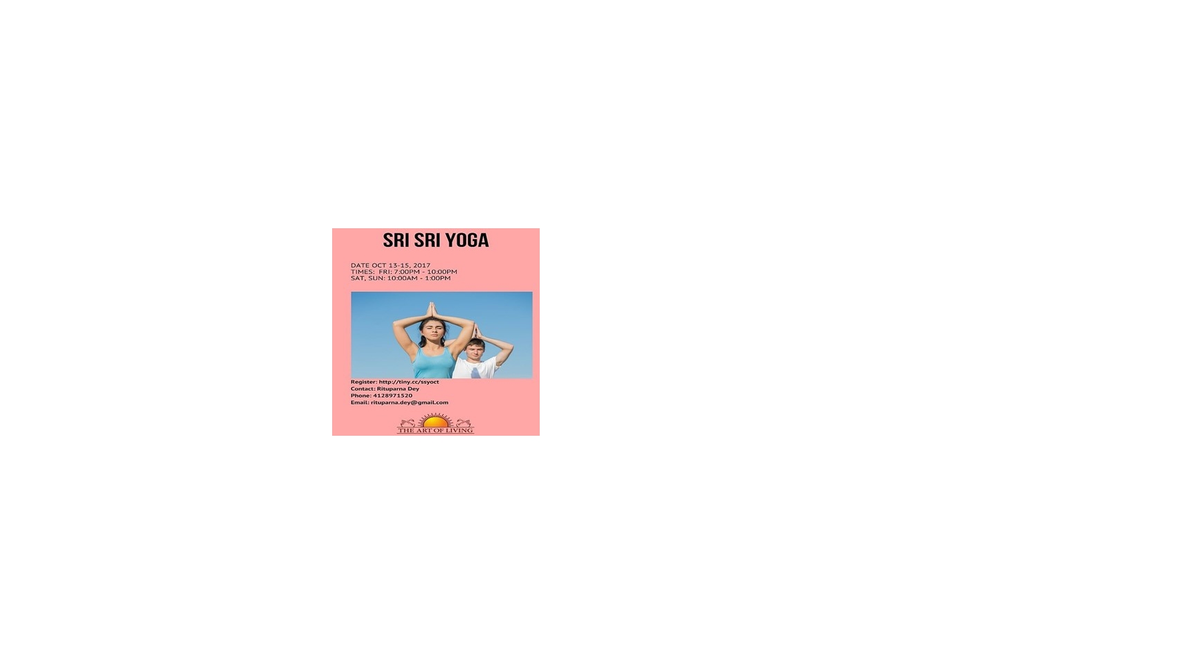 Art of Living Sri Sri Yoga Course Buy Tickets Online | Metuchen , Fri , 2017-10-13 | ThisisShow