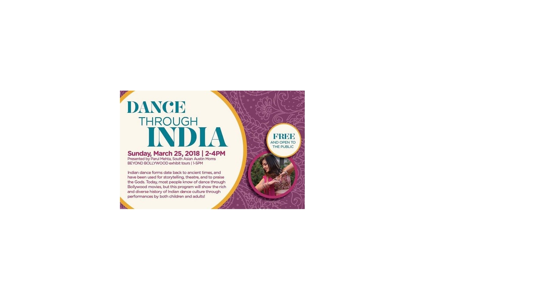 Dance Through India  Buy Tickets Online | Austin , Sun , 2018-03-25 | ThisisShow