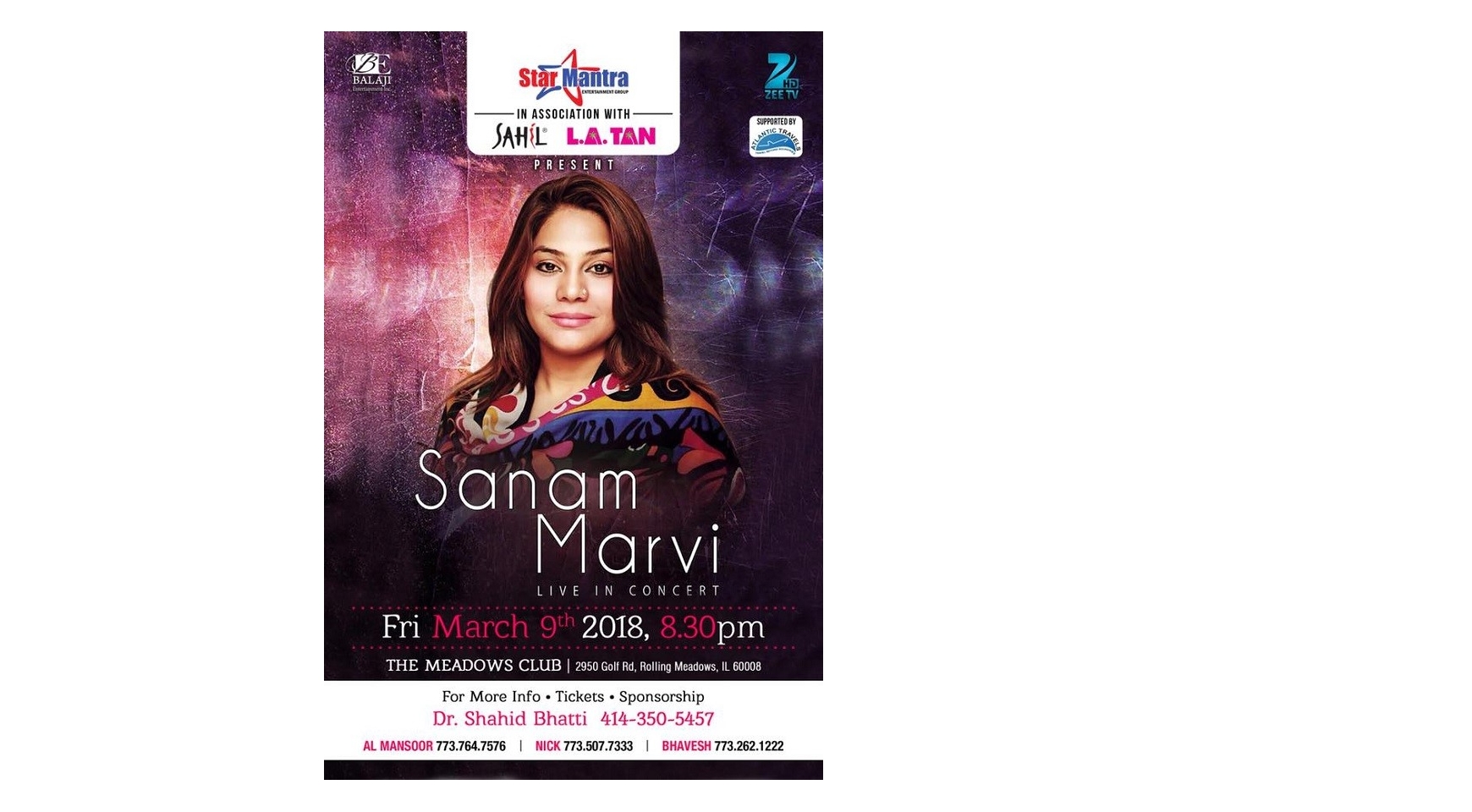 Sanam Marvi Live In Chicago Buy Tickets Online | Rolling Meadows , Fri , 2018-03-09 | ThisisShow