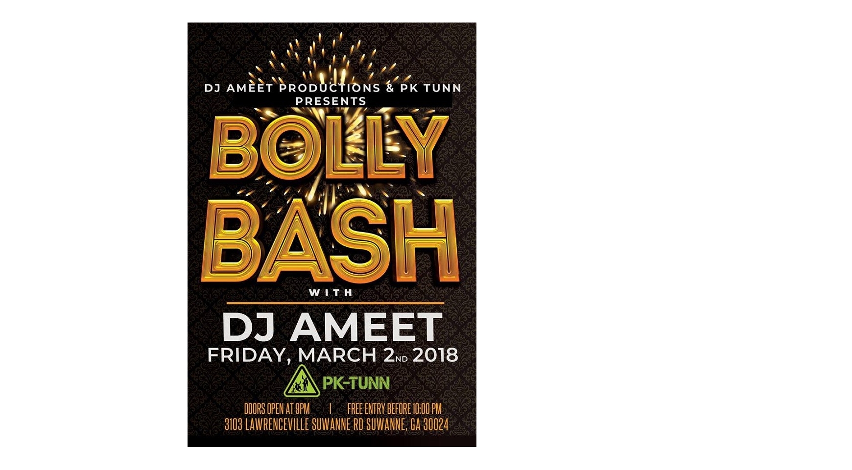 Bollybash with DJ Ameet  Buy Tickets Online | Suwanee , Fri , 2018-03-02 | ThisisShow