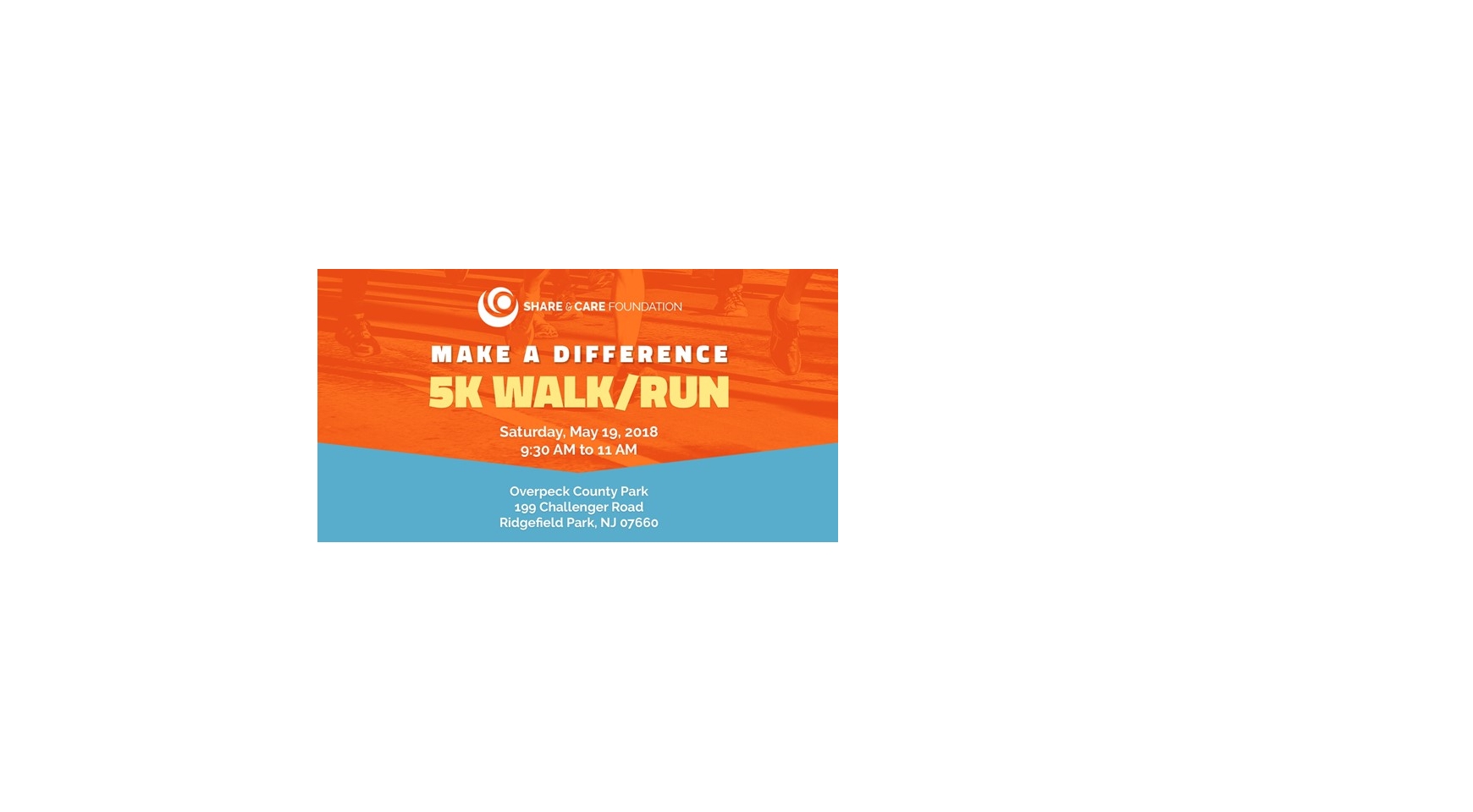 Share & Care foundation - 5k Walk /Run  Buy Tickets Online | Ridgefield Park , Sat , 2018-05-19 | ThisisShow