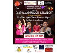 Live Dandiya and Musical Gala Night with Nipa Shah, Rajesh Chalam, Praveen Jaligama & Hitesh Master Saregama Orchestra Buy Tickets Online | Bolingbrook , Sun , 2017-09-24 | ThisisShow