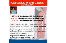 CATWALK WITH JESSE RANDHAWA - Oct 1st, 10 AM to 12 PM Buy Tickets Online | Westborough , Sun , 2017-10-01 | ThisisShow