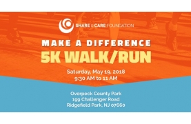 Share & Care foundation - 5k Walk /Run  Buy Tickets Online | Ridgefield Park , Sat , 2018-05-19 | ThisisShow